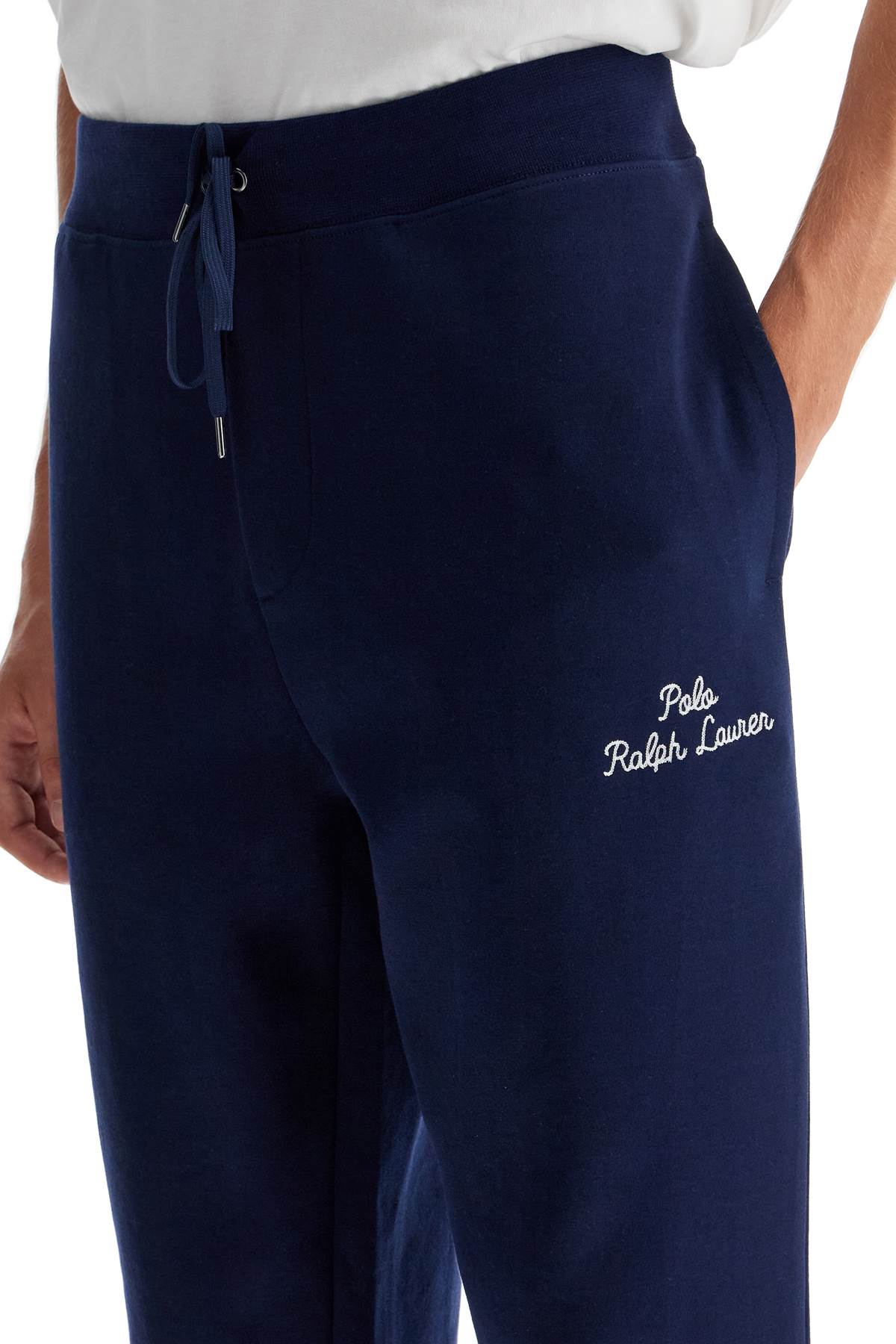 Embroidered Joggers  - Blue