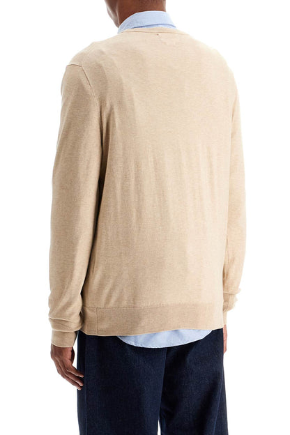 Slim Fit Cotton Sweater  - Beige