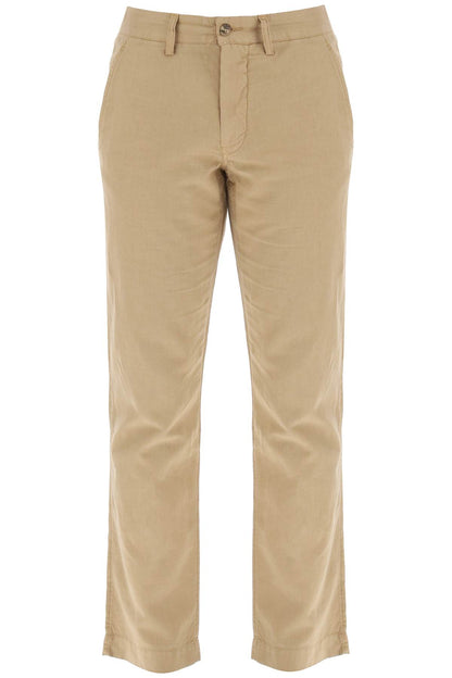 Linen And Cotton Blend Pants For  - Beige