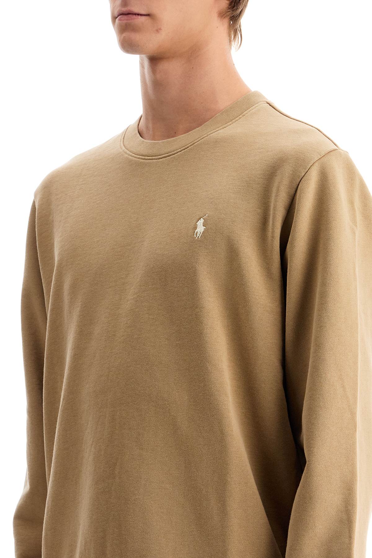 Logo Crewneck Sweatshirt  - Beige