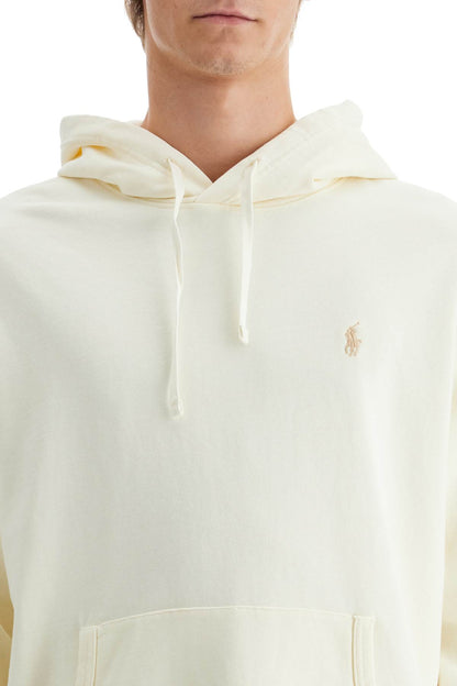 Hooded Sweatshirt With Embroidered Pony  - Neutro