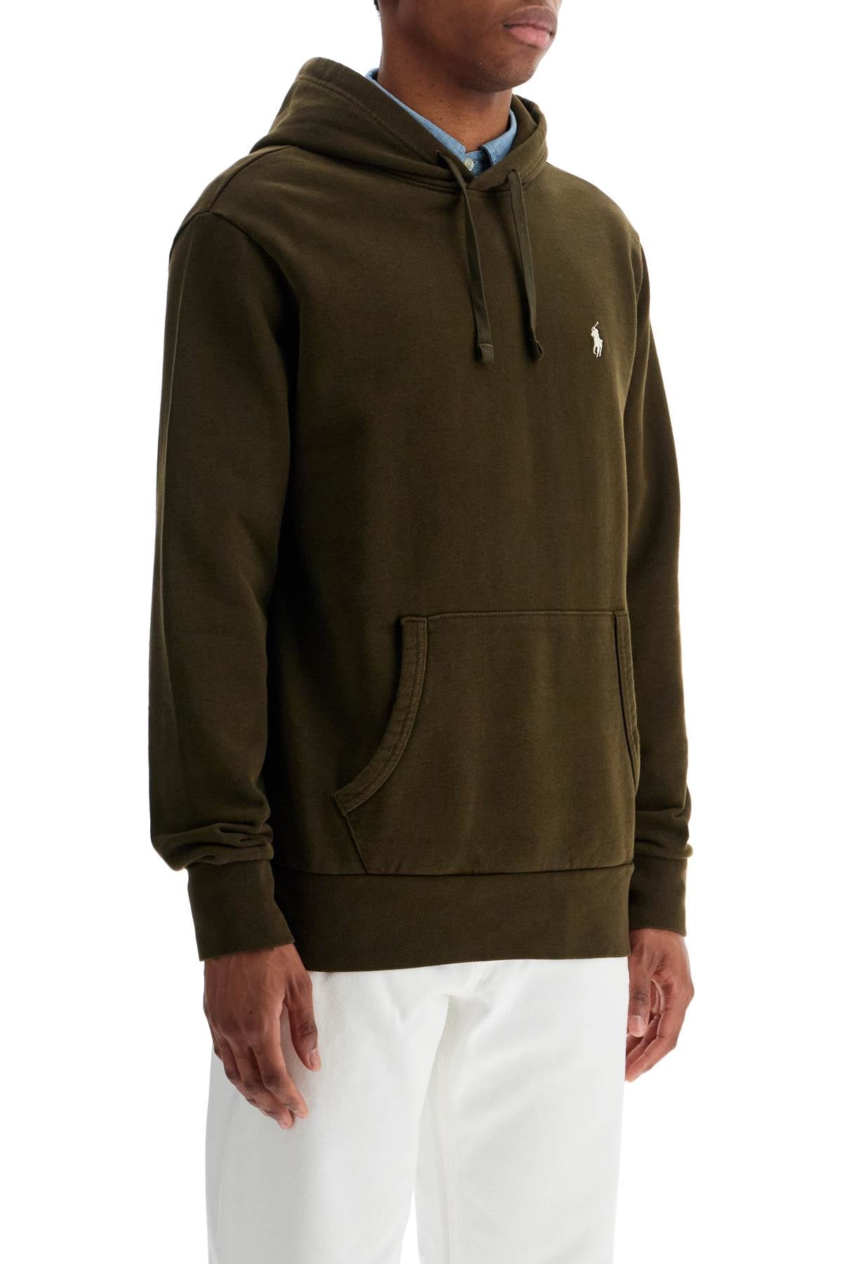 Loopback Cotton Hoodie  - Green