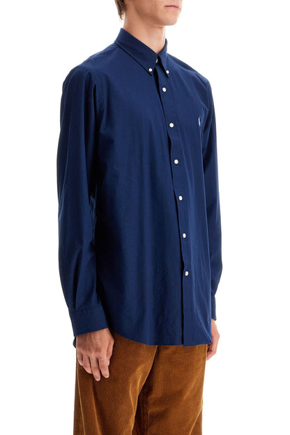 Custom Fit Cotton Stretch Shirt  - Blue