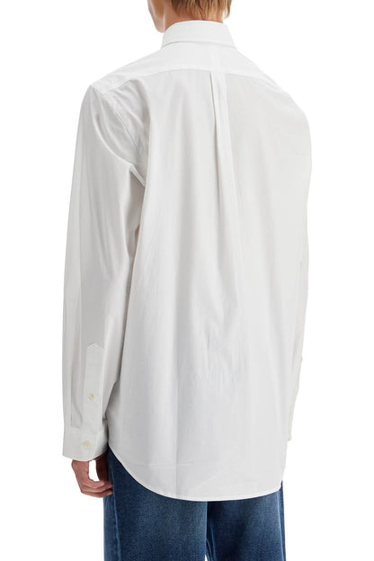 Stretch Poplin Shirt For Men  - White