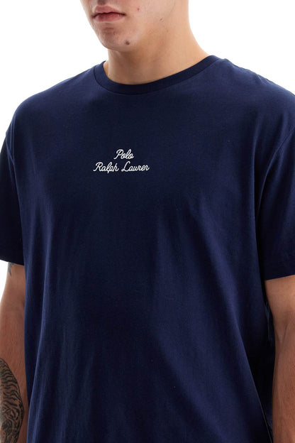 Embroidered Signature T-shirt  - Blue