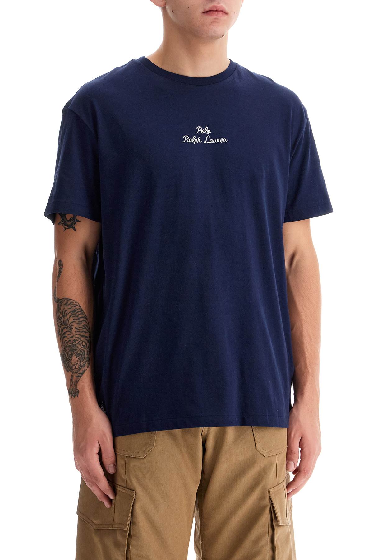 Embroidered Signature T-shirt  - Blue