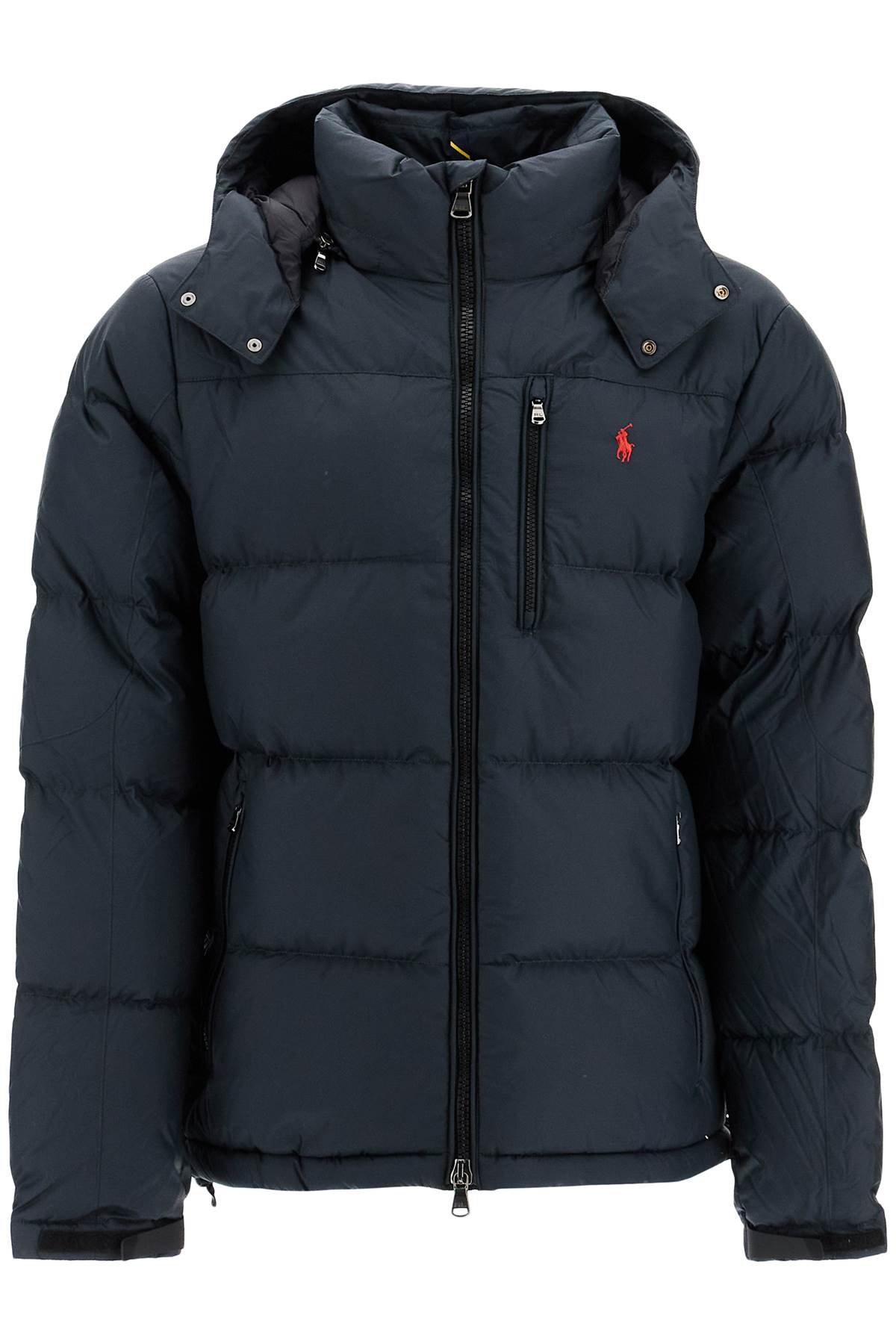 Ripstop Down Jacket With Hood  - Nero