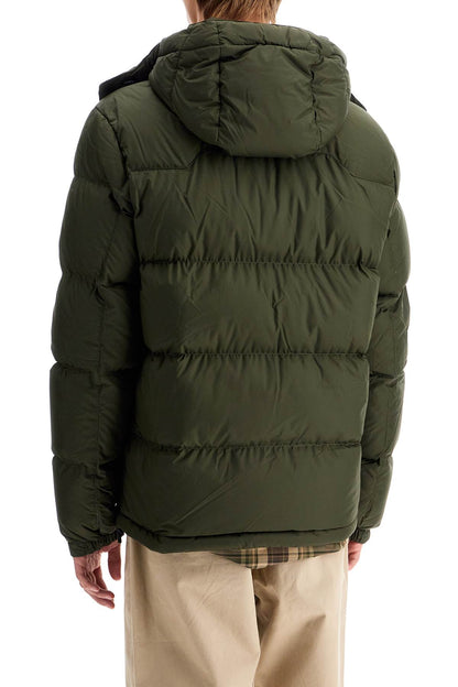 Ripstop Down Jacket With Hood  - Green