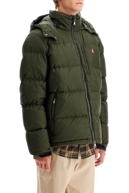 Ripstop Down Jacket With Hood  - Green