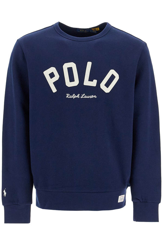 Crewneck Sweatshirt With Letter  - Blue