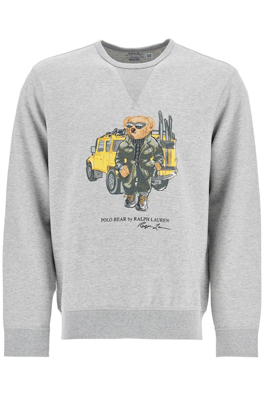 Polo Bear Interlock Crewneck Sweatshirt  - Grey