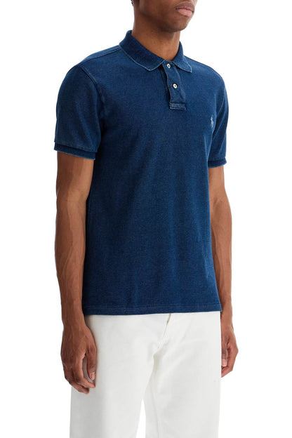 Slim Fit Short Sleeve Polo Shirt  - Blue