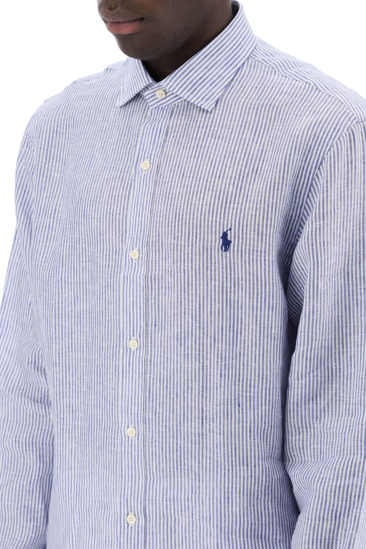 Slim Fit Linen Shirt  - White