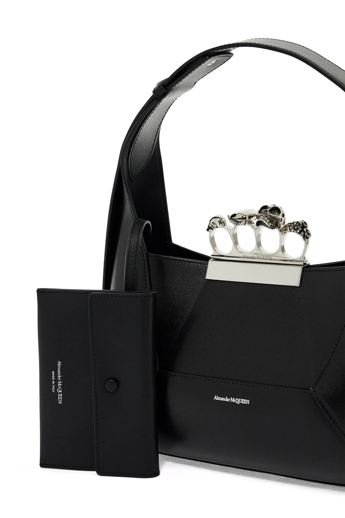 The Jewelled Hobo Bag  - Nero