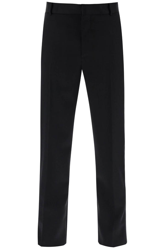 Smoking Pants In Grain De Poudre  - Black