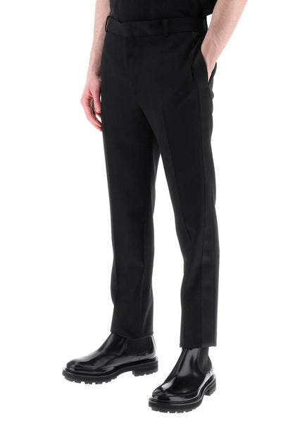 Smoking Pants In Grain De Poudre  - Black