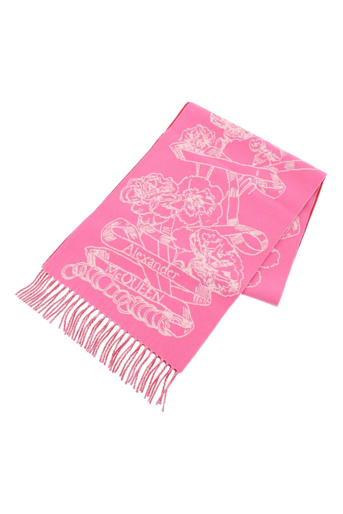 Wool Reversibile Scarf  - Rosa