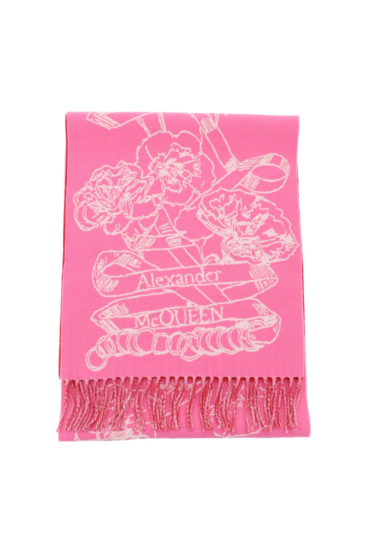 Wool Reversibile Scarf  - Rosa