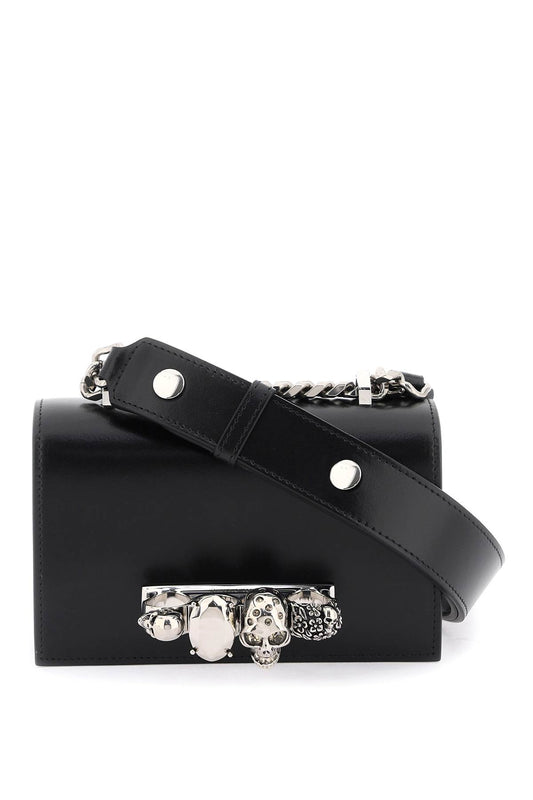 Mini 'jewelled Satchel' Bag  - Nero