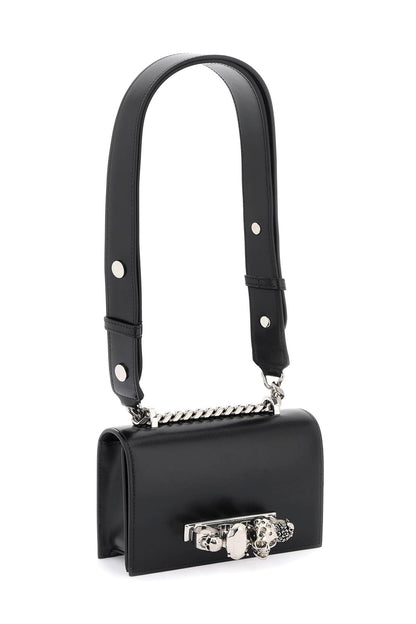 Mini 'jewelled Satchel' Bag  - Nero