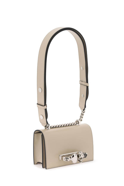 Mini 'jewelled Satchel' Bag  - Beige