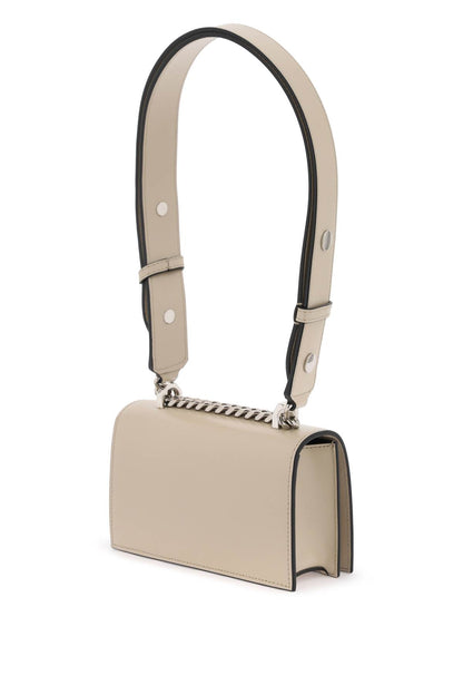 Mini 'jewelled Satchel' Bag  - Beige