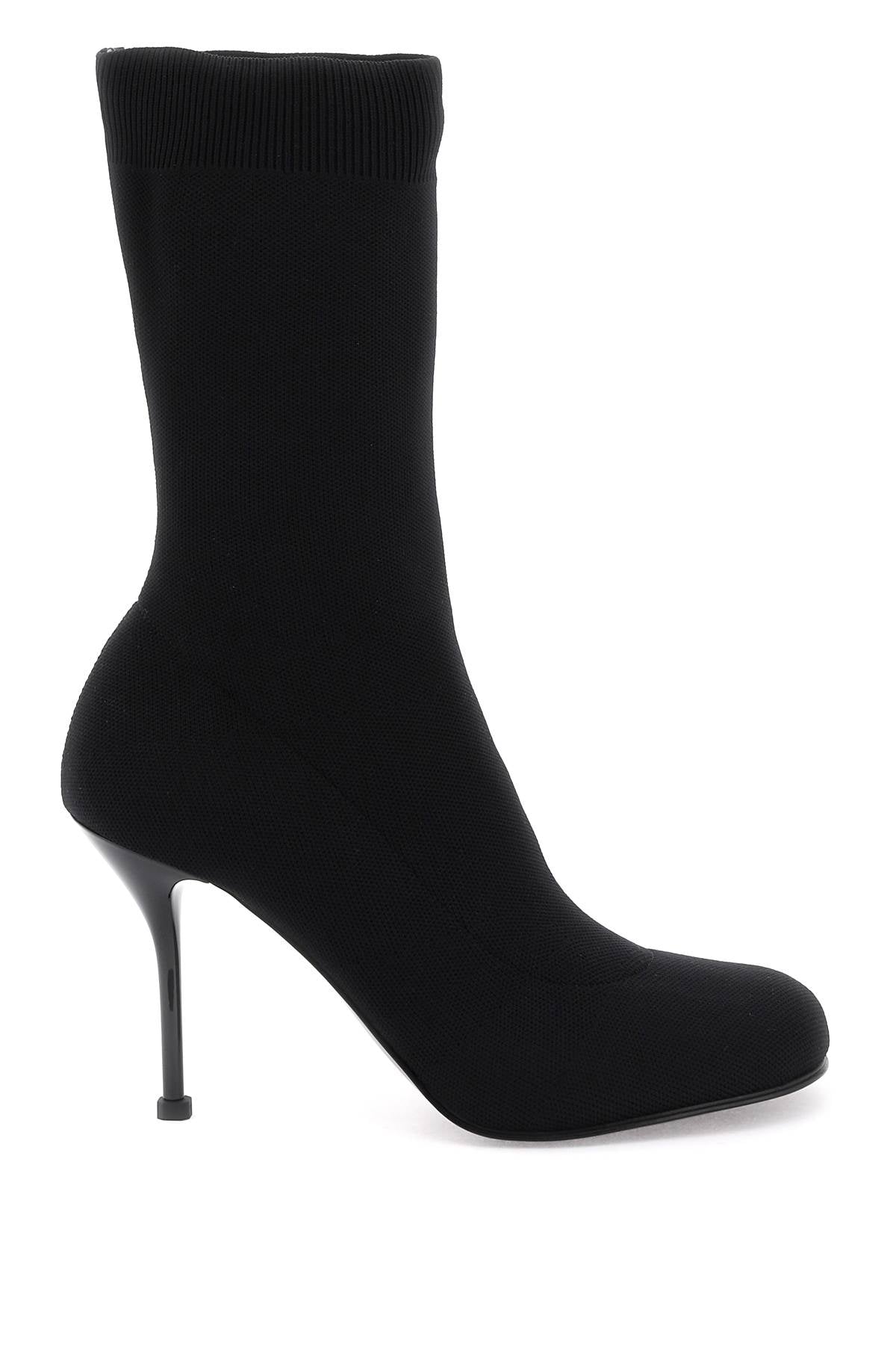 Knitted Ankle Boots  - Nero