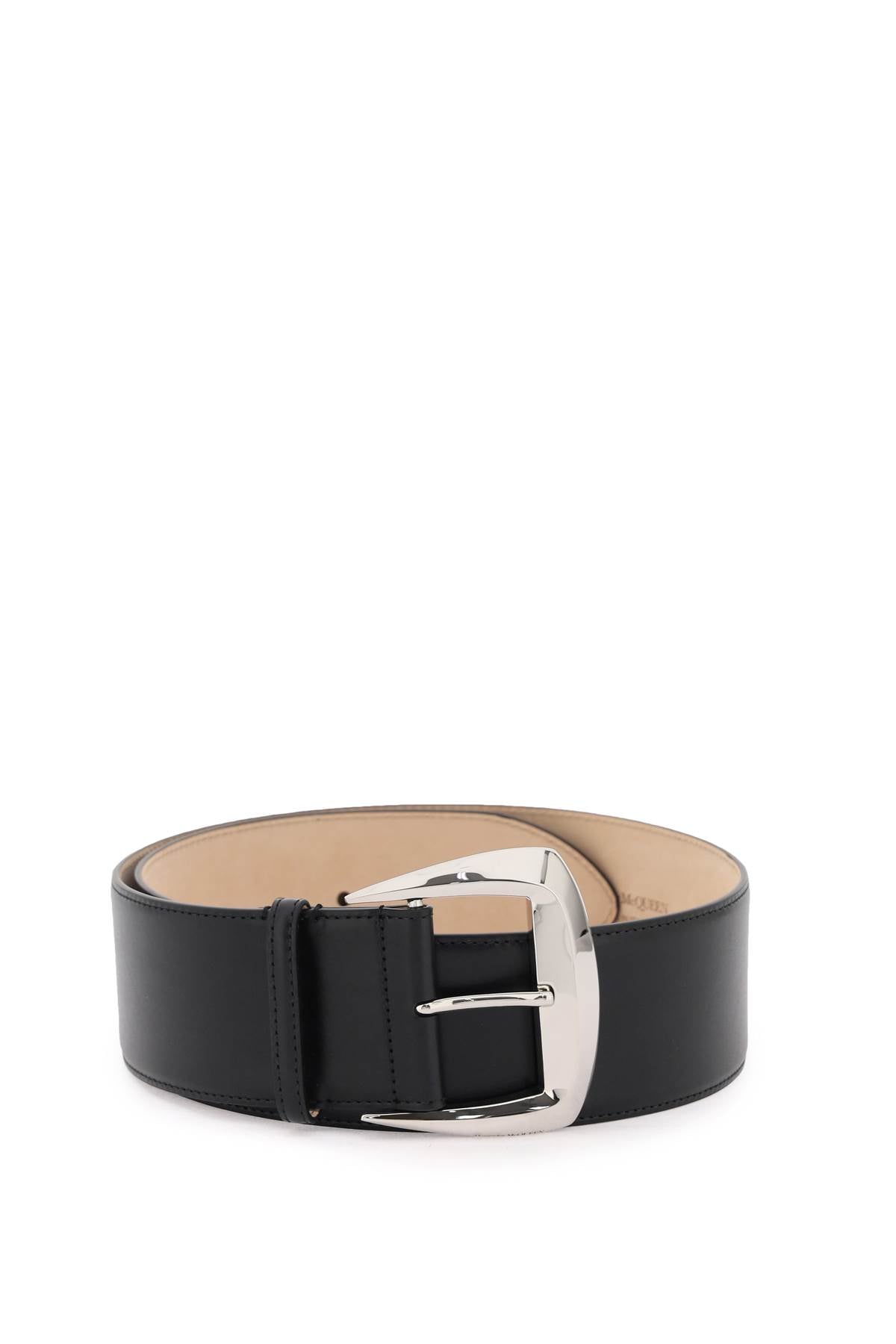 Geometric Buckle Waist Belt  - Black