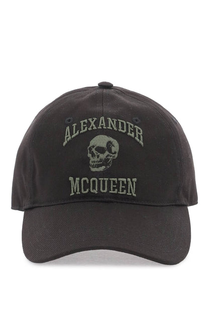 Varsity Skull Baseball Cap  - Black