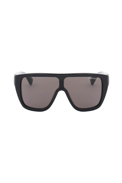 Floating Skull Mask Sunglasses  - Black