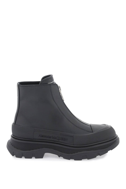 Zip Tread Slick Ankle Boots  - Nero