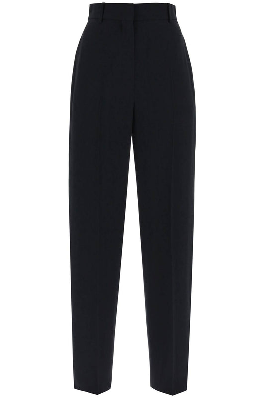 Fluid Crepe Trousers  - Black