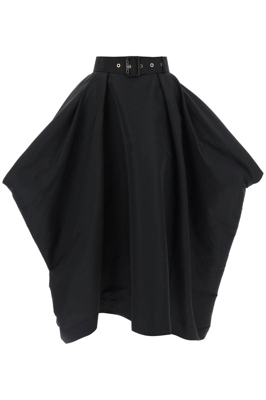 Peg-top Skirt In Polyfaille  - Black