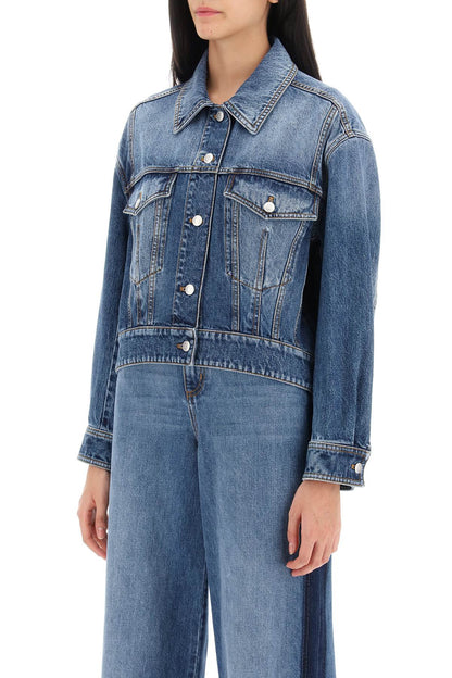 Denim Cocoon Jacket  - Blue