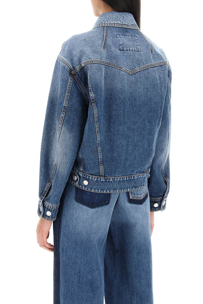 Denim Cocoon Jacket  - Blue