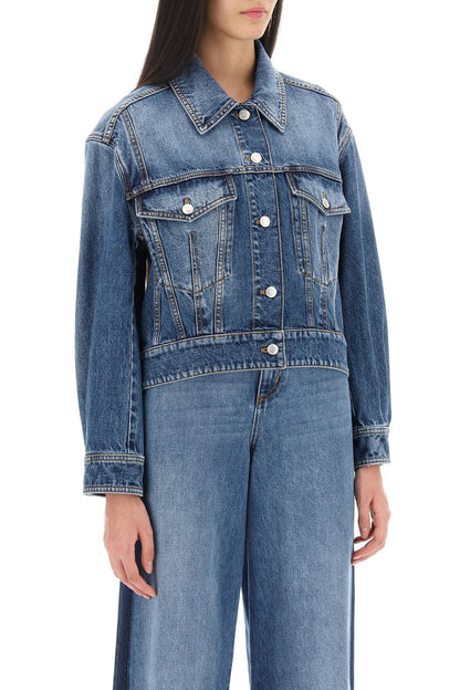 Denim Cocoon Jacket  - Blue