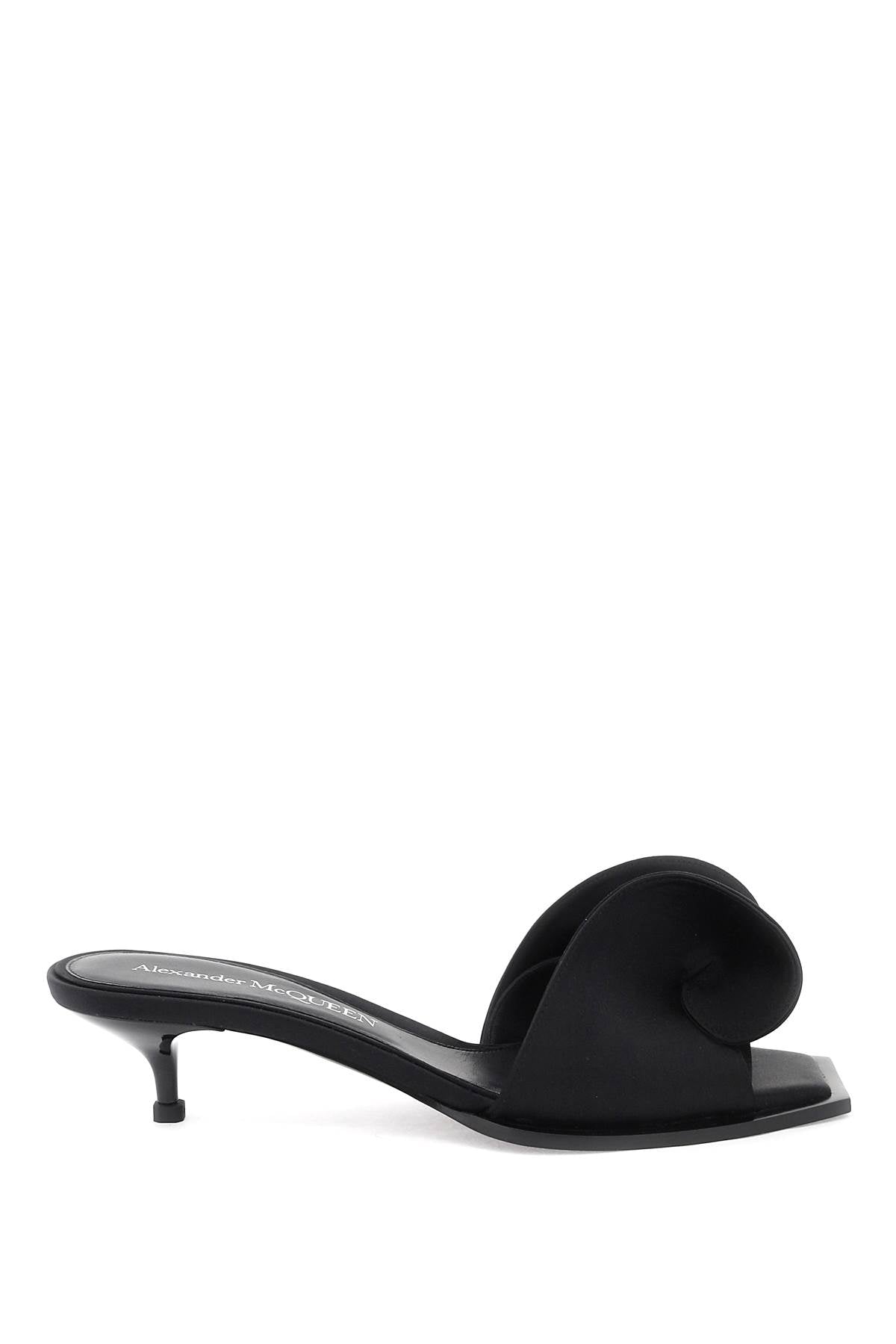 Mules With Silk Detail  - Black