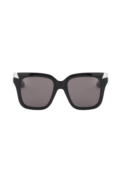 "punk Oversized Sunglasses"  - Black