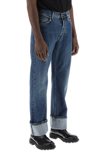 Straight Fit Jeans In Selvedge Denim  - Blue