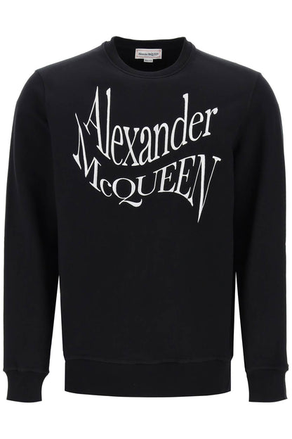 Warped Logo Sweatshirt  - Black