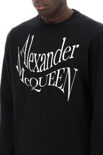 Warped Logo Sweatshirt  - Black