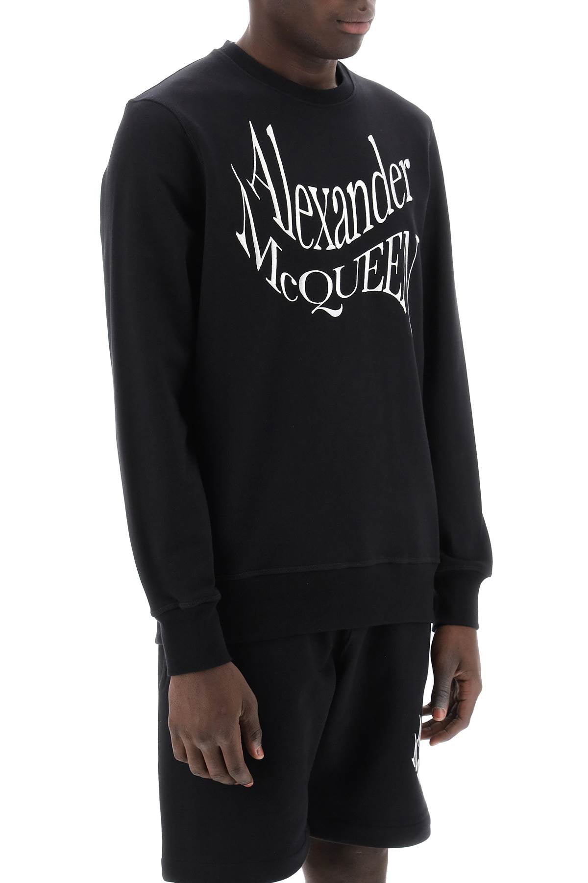 Warped Logo Sweatshirt  - Black