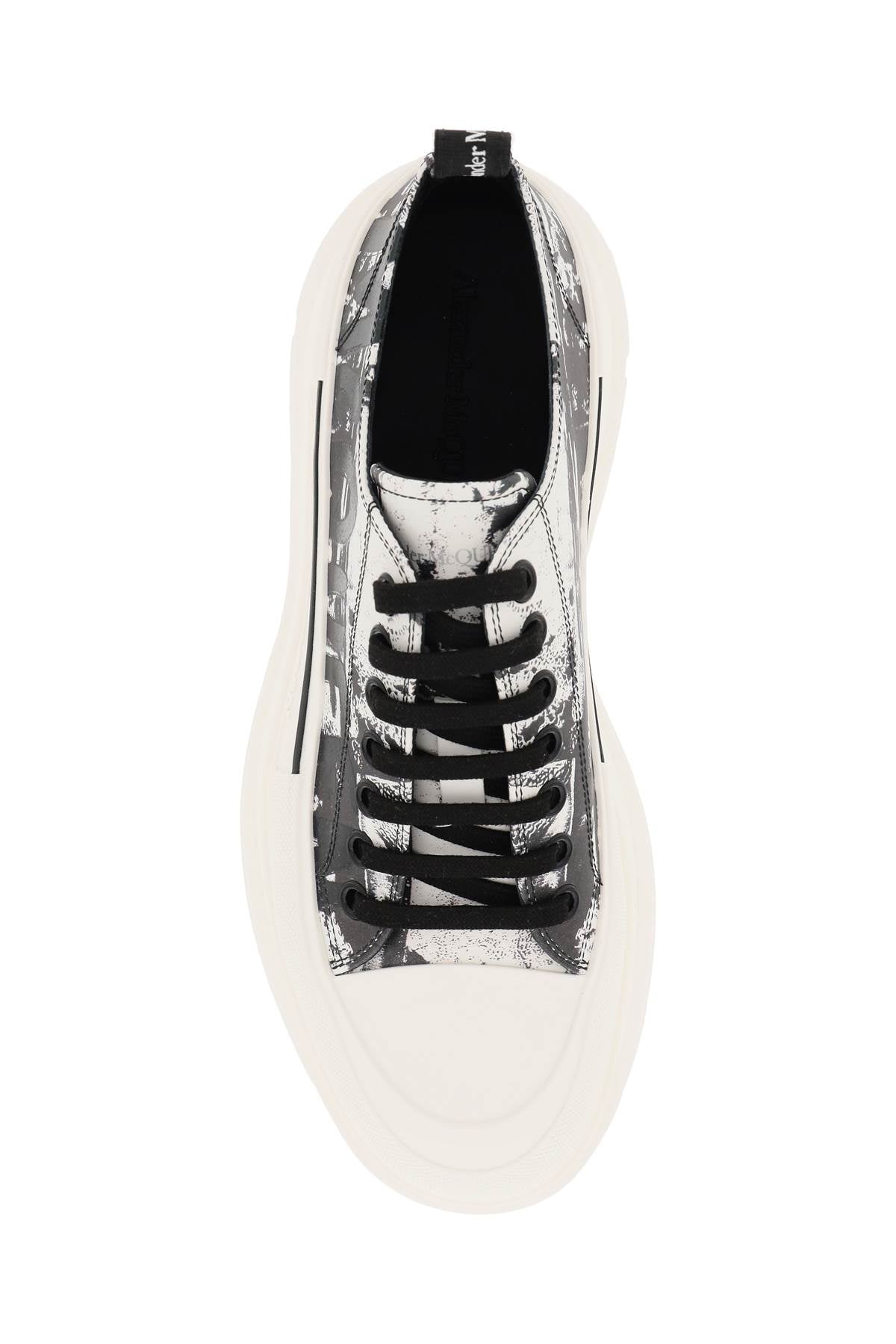 Fold Print Tread Slick Sneakers With  - Nero