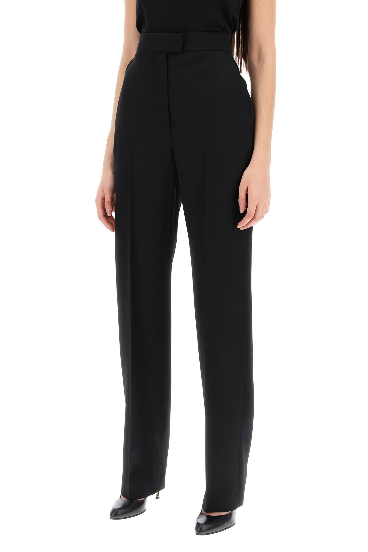 Tailored Cigarette Pants  - Black