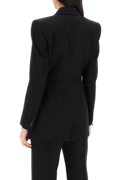 Fitted Jacket With Bustier Details  - Black