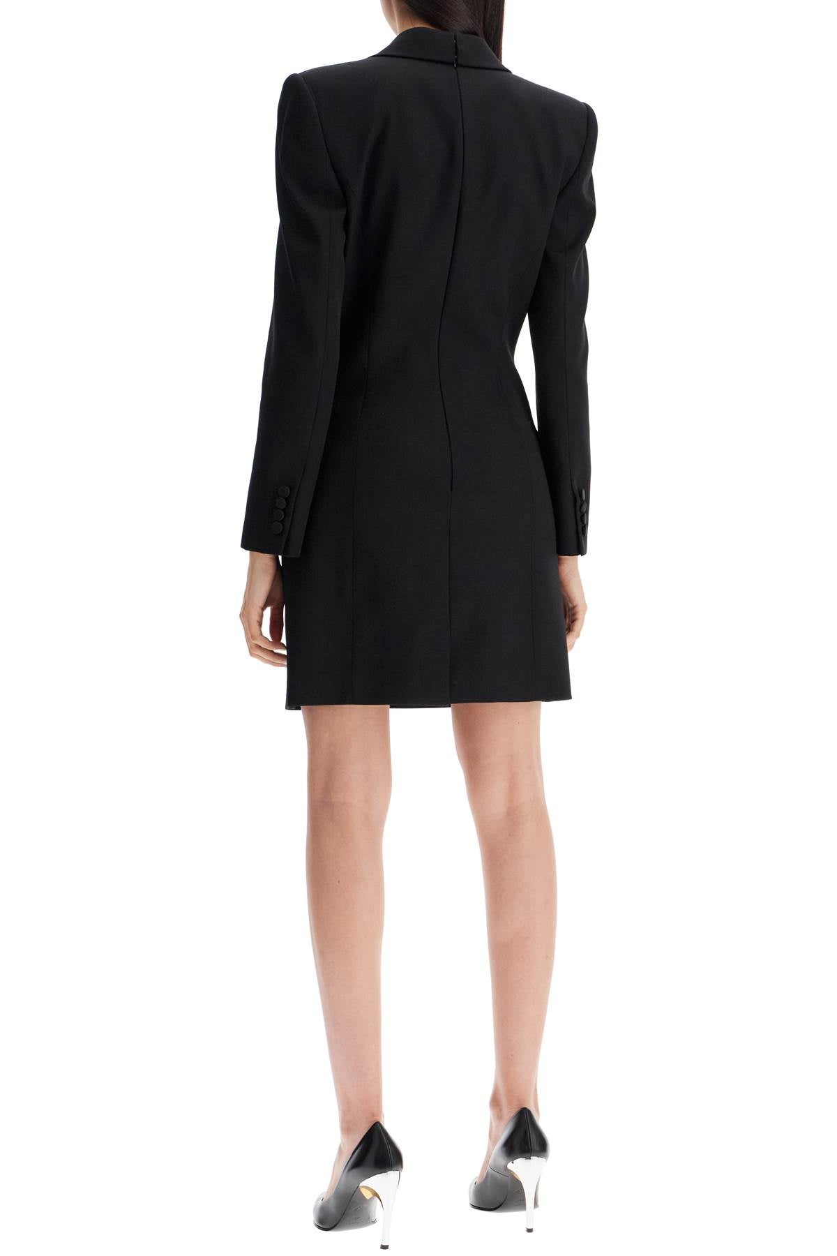 Jacket-style Mini Dress  - Black