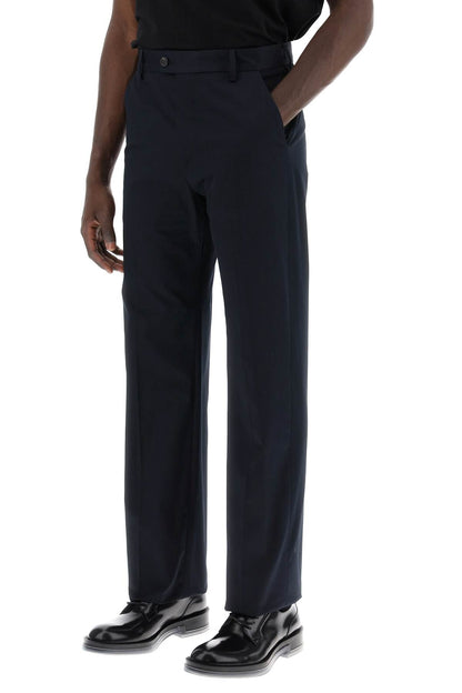 Chino Pants With Logo Lettering On The  - Blue