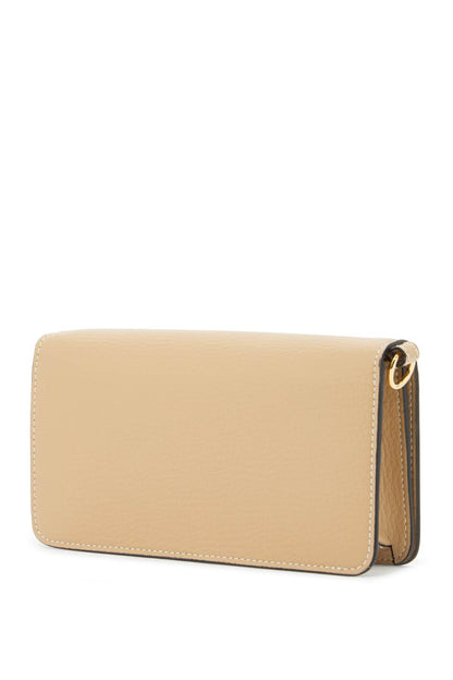 Mini Shoulder Bag With Logo Print  - Beige