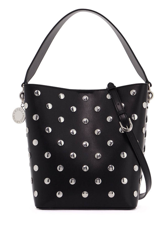 Large Frayme Bucket Bag With Studs  - Black