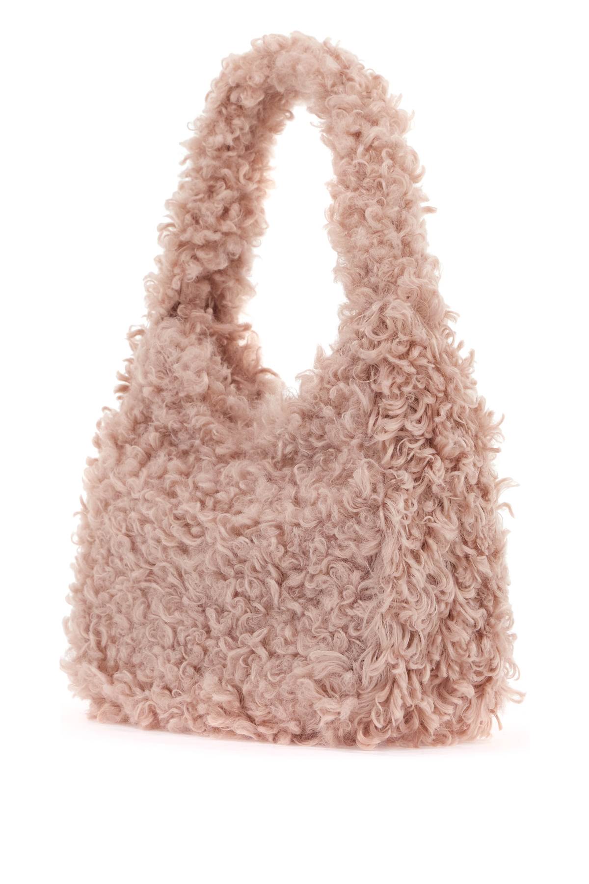 Small Soft Teddy Hobo Tote Bag.  - Rosa